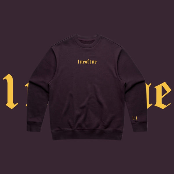 PLUM 1NEOF1NE LOGO CREWNECK