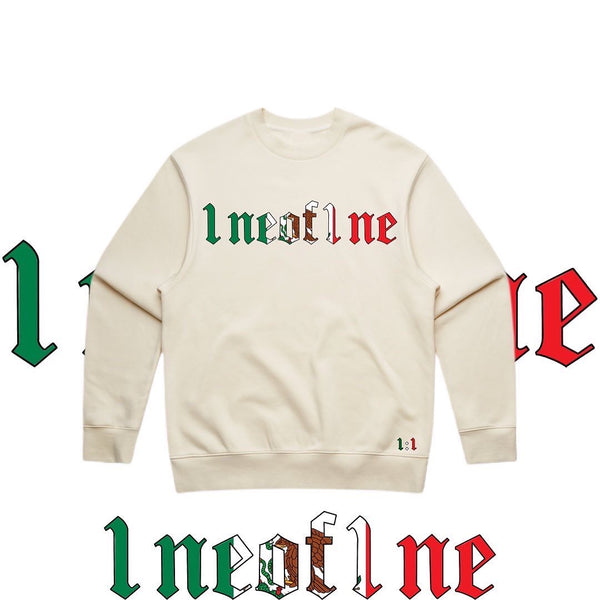 1NEOF1NE EMBROIDERED INDEPENDENCIA CREWNECK